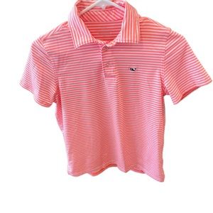 EUC Vineyard Vines Boys Performance Striped Sankaty Polo M (12-14)